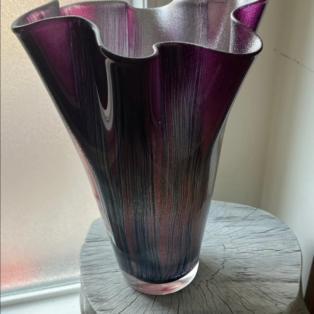 Pier 1 Imports Murano Glass Vase Made In Italy New with Tags